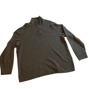 Polo Ralph Lauren Men's Charcoal Gray 1/4 Zip Pullover Sweater XXL Cotton